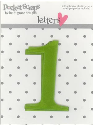 Heidi Grace - Loving You - Plastic Number Stickers 1 - 2/pk  (sold in 3's)